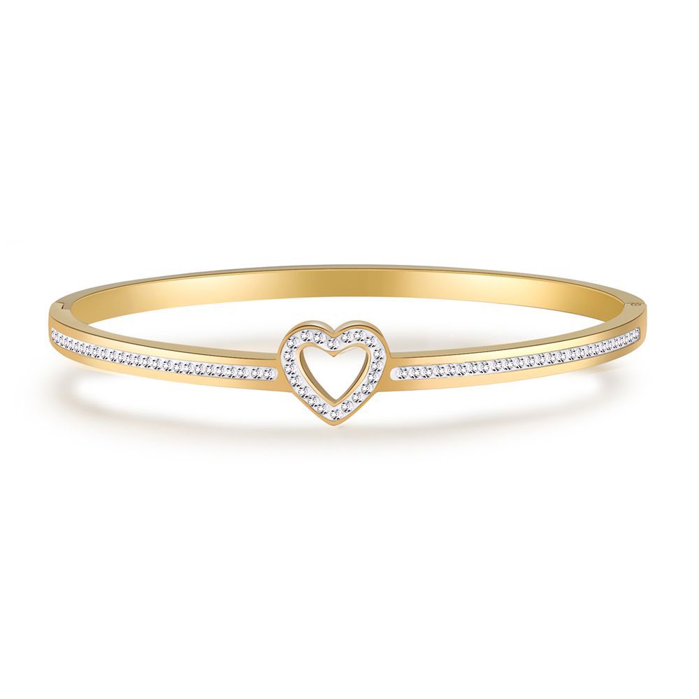 Titanium Steel Diamond Love Bracelet for Women